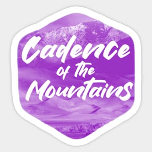 Cadence of the Mountains, purple mountain Sticker